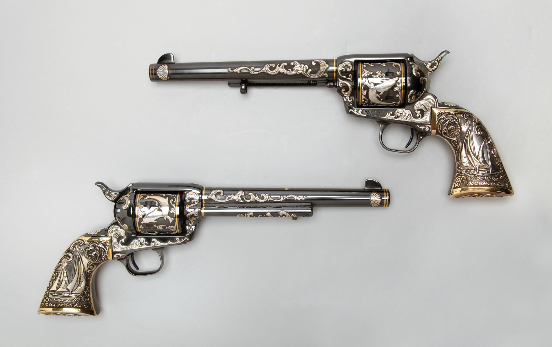 American West Art Print U.S Clayton 1967 Marshal'S Revolver a percussione COLT W 